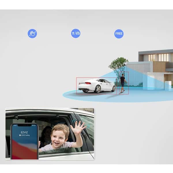 Ezviz H3 3K Smart Home Camera, Color Night Vision, Two Way Talk, AI Powered Human, Supports Local Micro SD Card, Active Defense, Vehicle Shape Detection, 2.4Ghz Wifi Connectivity, White | CS-H3 thumbnail 2