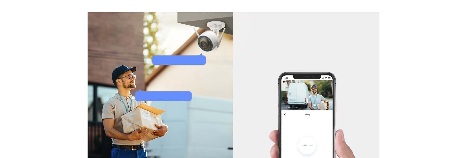 Ezviz H3 3K Smart Home Camera, Color Night Vision, Two Way Talk, AI Powered Human, Supports Local Micro SD Card, Active Defense, Vehicle Shape Detection, 2.4Ghz Wifi Connectivity, White | CS-H3 thumbnail 4