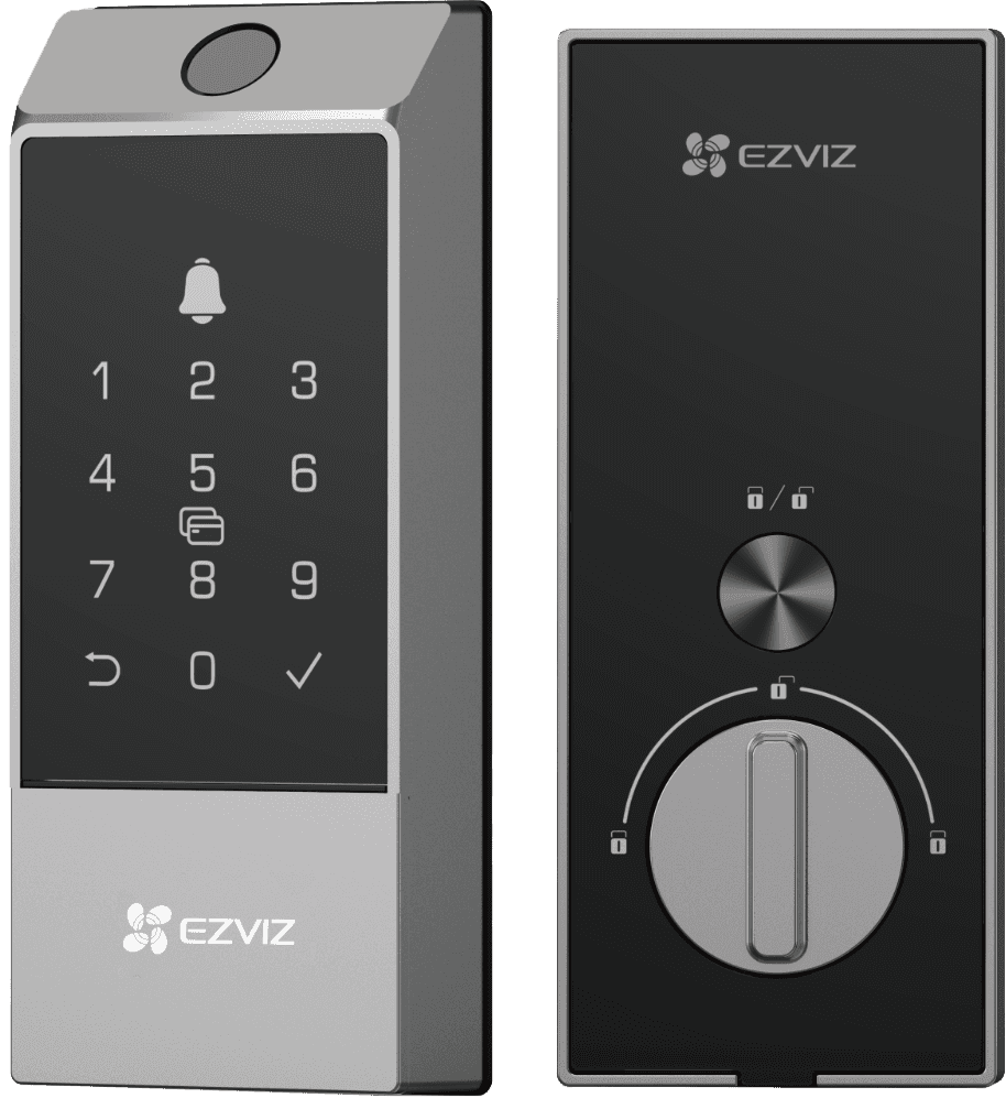 EZVIZ EZVIZ DL04 Pro Smart Deadbolt Lock,  2.4 GHz Wi-Fi, Fingerprint Unlocking, Remote EZVIZ App Unlocking & Controls, Supports Emergency Power Supply (Type-C) | CS-DL04 Pro - thumbnail 1