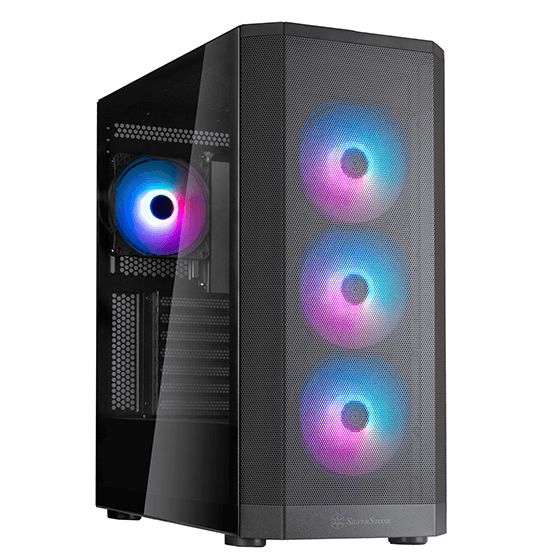 Silverstone Silverstone FARA 514X ATX Mid-Tower Case, Dual Radiator Support and Captivating ARGB Lighting, Motherboard Supports ATX, Top I/O includes 1 x USB Type-C, 2 x USB 3.0, 1 x Audio, 1 x Mic, Black | SST-FA514X-B - thumbnail 1