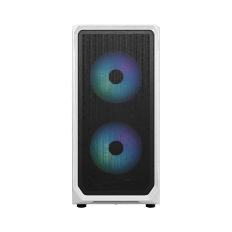 Fractal Design Fractal Design Focus 2 RGB TG Clear Tint ATX PC Case, Temp Glass Side Panel, Mesh Design Front, High Airflow, Up to 6x120mm Fan &amp; Up to 360mm Radiator, Smart Config, 2xUSB 3.0, White | FD-C-FOC2A-04 - thumbnail 9