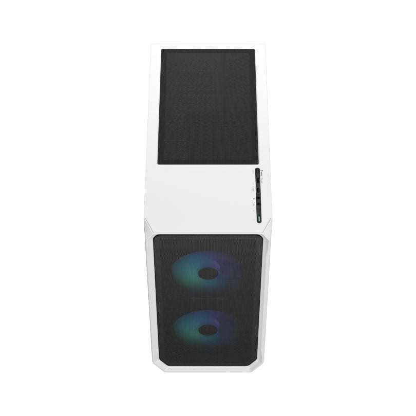 Fractal Design Fractal Design Focus 2 RGB TG Clear Tint ATX PC Case, Temp Glass Side Panel, Mesh Design Front, High Airflow, Up to 6x120mm Fan &amp; Up to 360mm Radiator, Smart Config, 2xUSB 3.0, White | FD-C-FOC2A-04 - thumbnail 7
