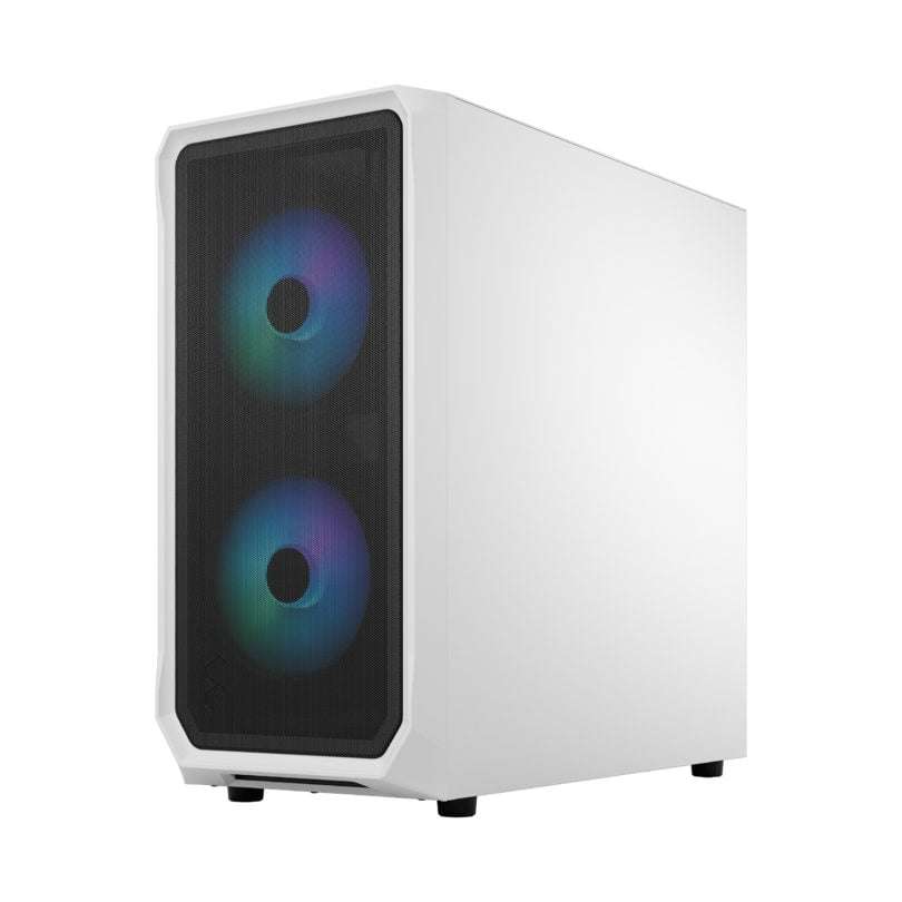 Fractal Design Fractal Design Focus 2 RGB TG Clear Tint ATX PC Case, Temp Glass Side Panel, Mesh Design Front, High Airflow, Up to 6x120mm Fan &amp; Up to 360mm Radiator, Smart Config, 2xUSB 3.0, White | FD-C-FOC2A-04 - thumbnail 6