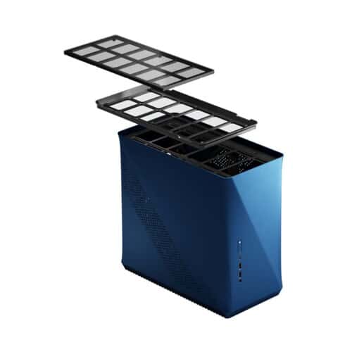 Fractal Design Era ITX Carbon Tempered Glass Mini-ITX Computer Case, Water-Cooling Ready, USB Type-C, Top Panel, Small Form Factor, Aluminium, Blue | FD-CA-ERA-ITX-BU - thumbnail 4