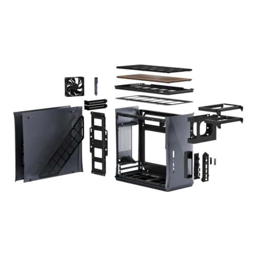 Fractal Design Fractal Design Era ITX Carbon Tempered Glass Mini-ITX Computer Case, Water-Cooling Ready, USB Type-C, Top Panel, Small Form Factor, Aluminium, Gray | FD-CA-ERA-ITX-GY - thumbnail 5
