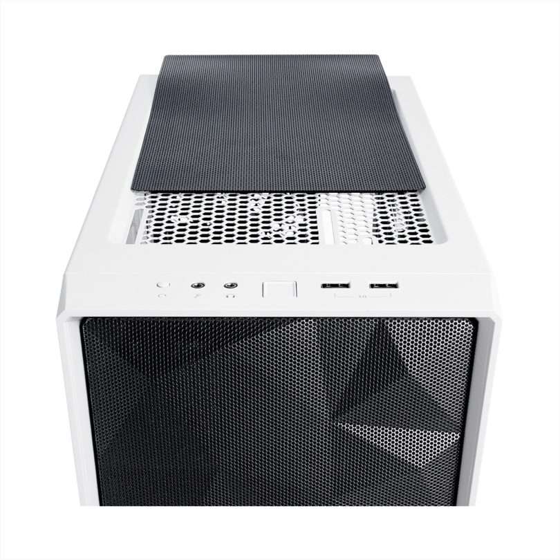 Fractal Design Fractal Meshify C Tempered Glass Computer Case,  ATX, mATX, ITX Motherboard compatibility, 7 slots, 3x Dedicated 2.5" drive capacity, 7 fan mounts, Both side panels, SSD brackets, Both side panels, SSD brackets, Dust filters | FD-CA-MESH-C-WT-TGC  - thumbnail 1