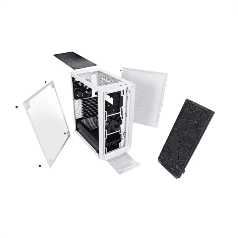 Fractal Design Fractal Meshify C Tempered Glass Computer Case,  ATX, mATX, ITX Motherboard compatibility, 7 slots, 3x Dedicated 2.5" drive capacity, 7 fan mounts, Both side panels, SSD brackets, Both side panels, SSD brackets, Dust filters | FD-CA-MESH-C-WT-TGC  - thumbnail 15