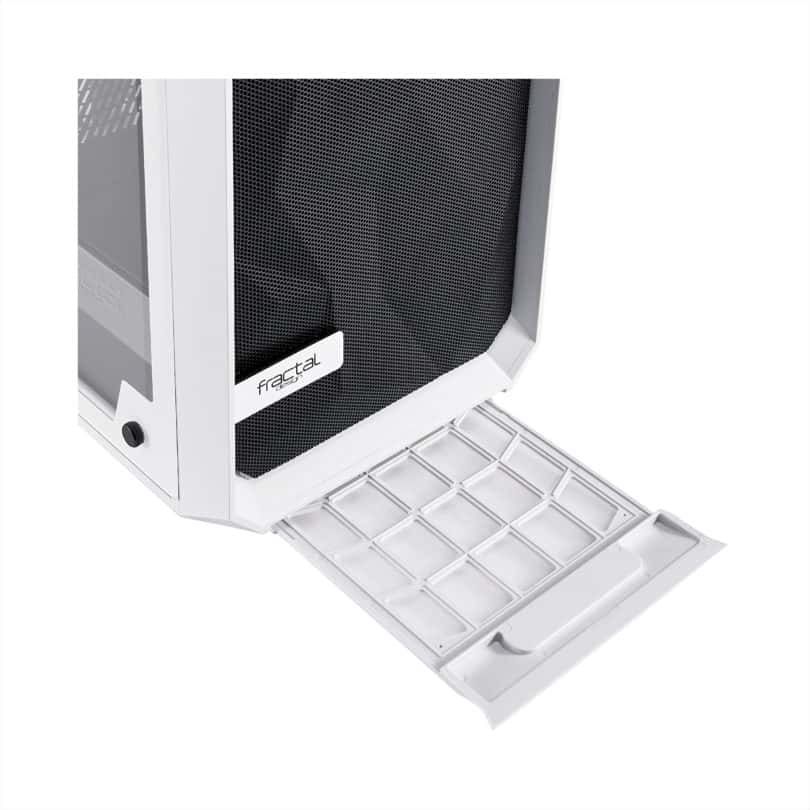 Fractal Design Fractal Meshify C Tempered Glass Computer Case,  ATX, mATX, ITX Motherboard compatibility, 7 slots, 3x Dedicated 2.5" drive capacity, 7 fan mounts, Both side panels, SSD brackets, Both side panels, SSD brackets, Dust filters | FD-CA-MESH-C-WT-TGC  - thumbnail 14