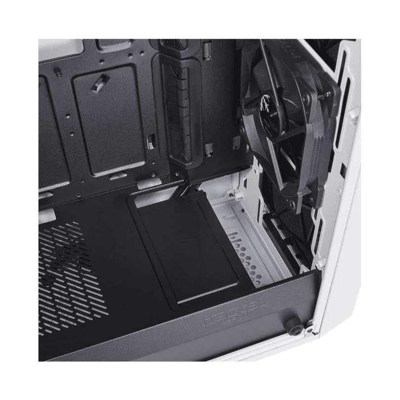 Fractal Design Fractal Meshify C Tempered Glass Computer Case,  ATX, mATX, ITX Motherboard compatibility, 7 slots, 3x Dedicated 2.5" drive capacity, 7 fan mounts, Both side panels, SSD brackets, Both side panels, SSD brackets, Dust filters | FD-CA-MESH-C-WT-TGC  - thumbnail 4