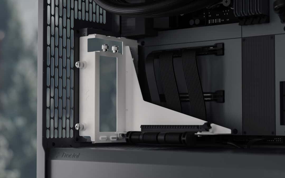 Fractal Design Fractal Design Flex 2 Vertical Riser Bracket, Vertical GPU bracket, PCIe Riser cable 195 mm, 2 x 6-32 Captive screws, 2 x 6-32 Thumbscrews for PCI slot, 4 x 6-32 Screws for Riser cable & Bracket, White | FD-A-FLX2-002 - thumbnail 8