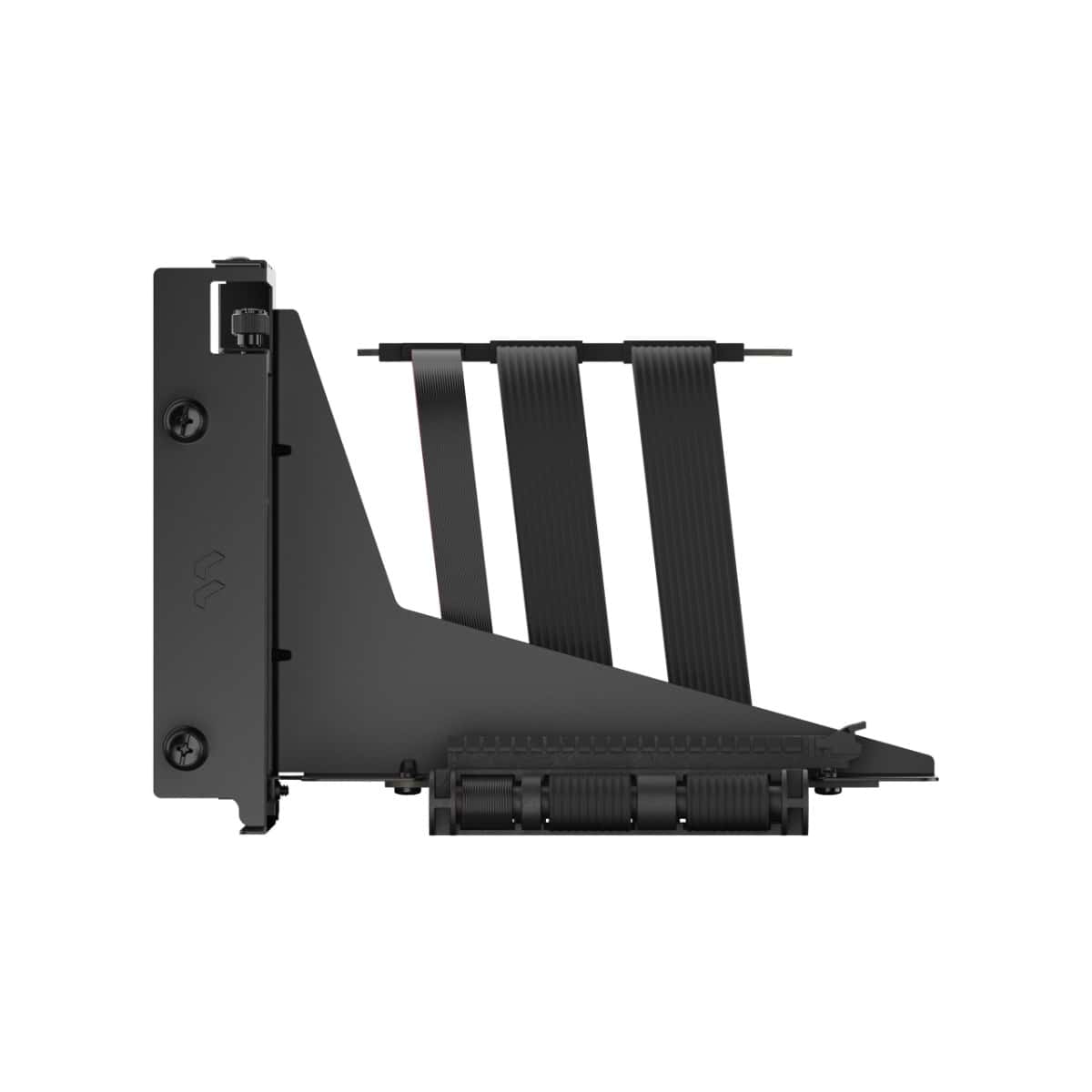 Fractal Design Flex 2 Vertical Riser Bracket, Vertical GPU bracket, PCIe Riser cable 195 mm, 2 x 6-32 Captive screws, 2 x 6-32 Thumbscrews for PCI slot, 4 x 6-32 Screws for Riser cable & Bracket, Black | FD-A-FLX2-001 thumbnail 4