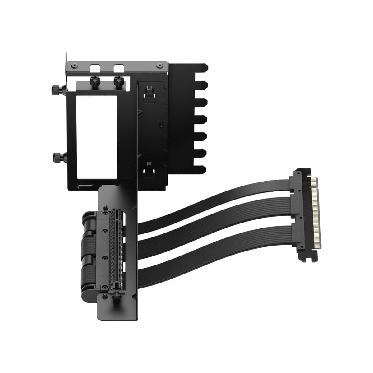 Fractal Design Flex 2 Vertical Riser Bracket, Vertical GPU bracket, PCIe Riser cable 195 mm, 2 x 6-32 Captive screws, 2 x 6-32 Thumbscrews for PCI slot, 4 x 6-32 Screws for Riser cable & Bracket, Black | FD-A-FLX2-001 thumbnail 5
