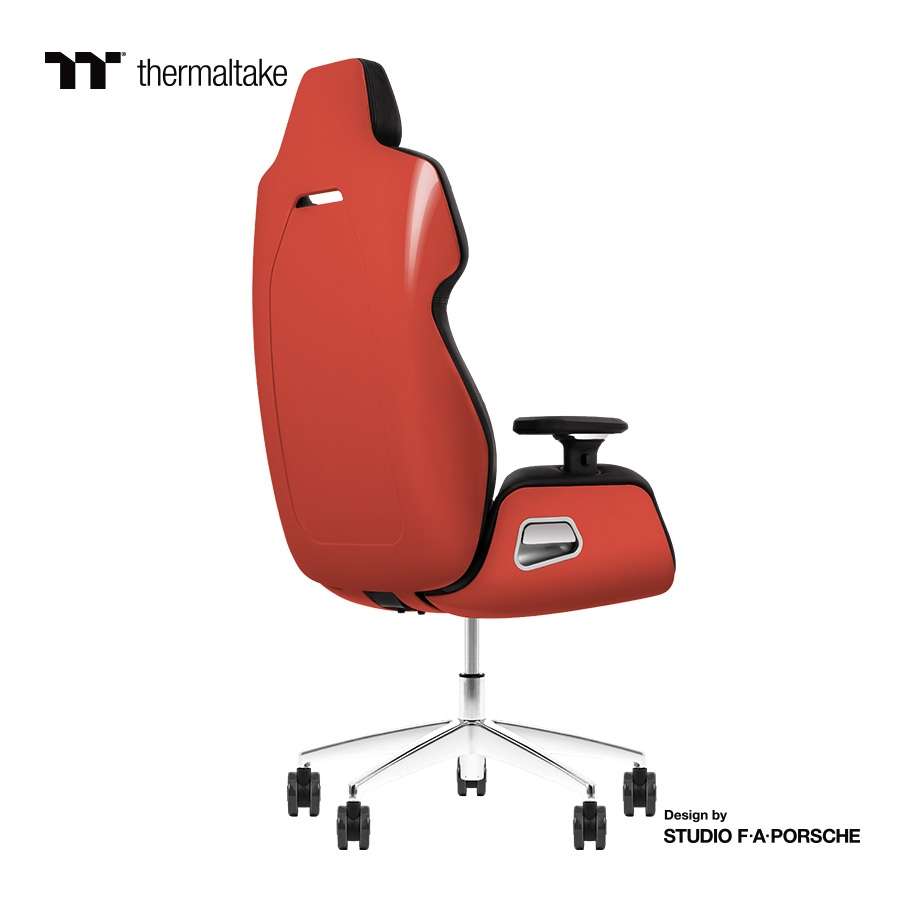 Thermaltake Argent E700 Real Leather Gaming Chair, Design by Studio F. A. Porsche, 4D Adjustable Armrests, Wire-Control Mechanism, 4 Gas Lift-Flaming Orange - thumbnail 1