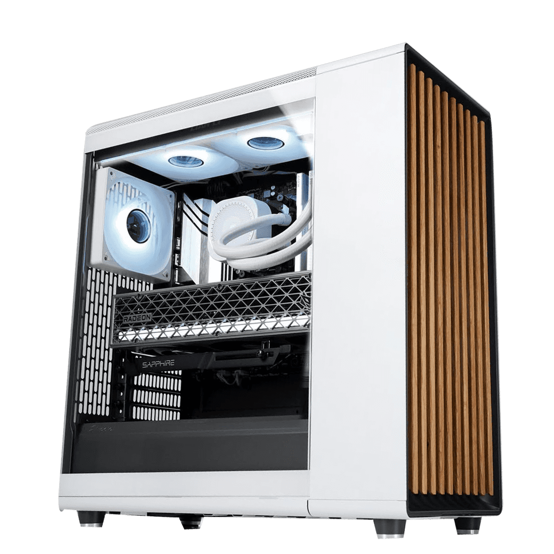 Nanotech Ultimate White AMD Gaming PC: Ryzen 7 7800X3D + Sapphire NITRO+ RX 9070 XT 16GB, 32GB DDR5 6000MHz RGB, 1TB NVMe, 360mm RGB AIO, 850W Gold, WiFi, Fractal North White Case - thumbnail 1