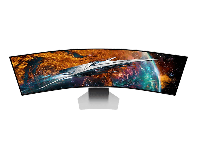 SAMSUNG Samsung 49" G95SC Odyssey OLED G9 240Hz Smart Gaming Monitor, DQHD (5,120 x 1,440), 0.03ms(GTG), 1800R Curvature, 32:9 Super Ultra-wide screen, Eye Saver Mode, Quantum Dot Color, Flicker Free, Game Mode, AMD FreeSync Premium Pro | LS49CG954SMXUE - thumbnail 3