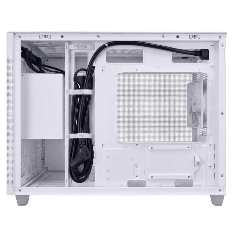 Asus Asus AP201 Prime Mesh White Edition 33L MicroATX Case, Tool-Free Side Panels, Quasi-Filter Mesh, With Support For 360mm Coolers,338mm Graphics Cards, Standard ATX PSU's, White | 90DC00G3-B39000 - thumbnail 7
