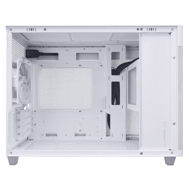 Asus AP201 Prime Mesh White Edition 33L MicroATX Case, Tool-Free Side Panels, Quasi-Filter Mesh, With Support For 360mm Coolers,338mm Graphics Cards, Standard ATX PSU's, White | 90DC00G3-B39000 thumbnail 4