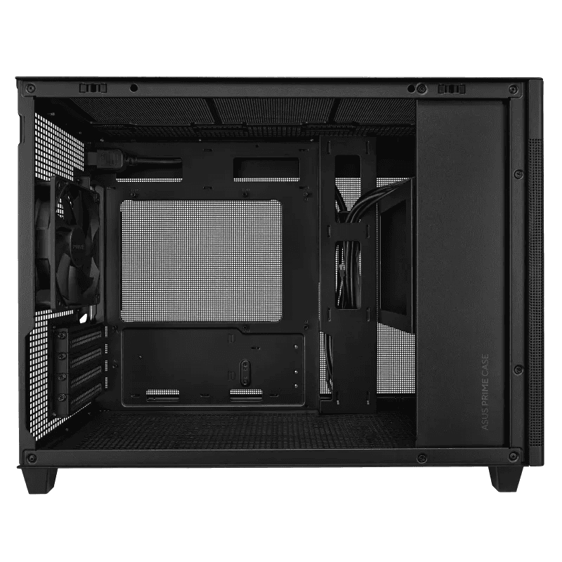 Asus ASUS Prime AP201 Tempered Glass MicroATX Computer Case, Removable Dust Filter, Up to 360mm Radiator Support, Up to 4 Fans, Black | 90DC00G0-B39010 - thumbnail 8