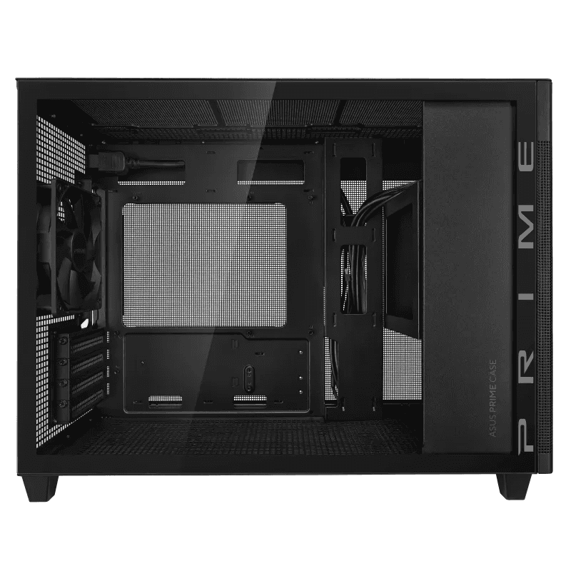 Asus ASUS Prime AP201 Tempered Glass MicroATX Computer Case, Removable Dust Filter, Up to 360mm Radiator Support, Up to 4 Fans, Black | 90DC00G0-B39010 - thumbnail 9
