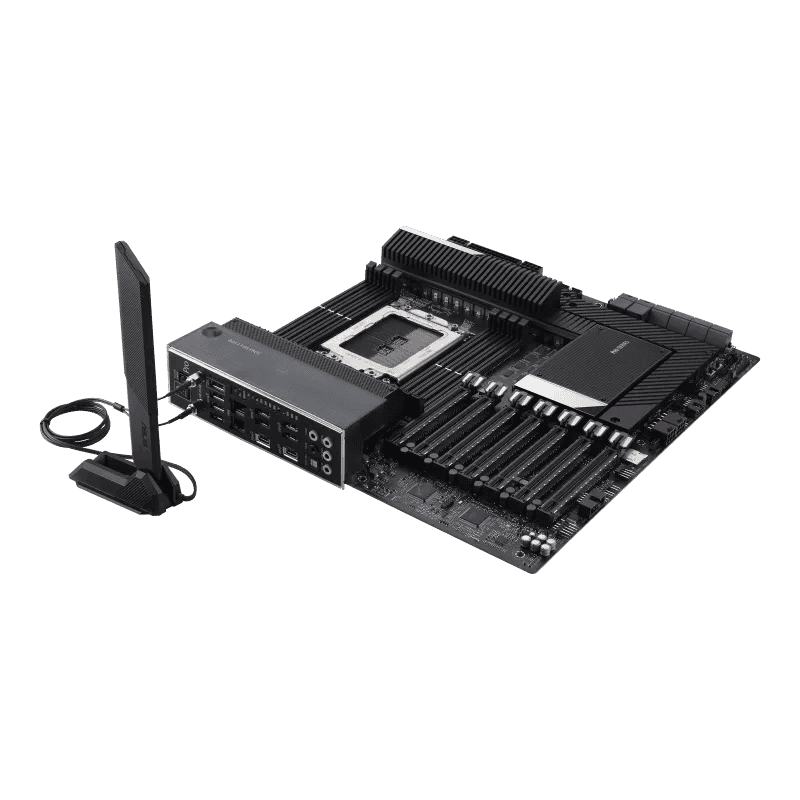 Asus ASUS Pro WS WRX80E-SAGE SE WIFI II AMD WRX80 Workstation Motherboard, Ryzen Threadripper PRO support, 7x PCIe 4.0 x16 Slots, Dual 10G LAN, WiFi 6E | 90MB1E60-M0EAY0 - thumbnail 4