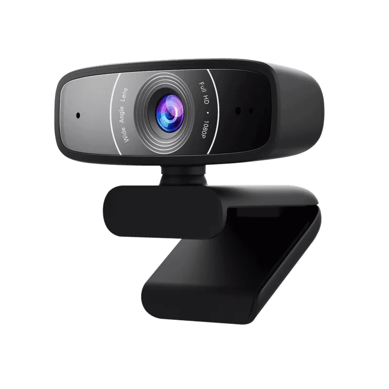 Asus ASUS Webcam C3 1080p HD USB Camera - Beamforming Microphone, Tilt-Adjustable, 360 Degree Rotation, Wide Field of View, Compatible with Skype, Microsoft Teams and Zoom | 90YH0340-B2UA00 - thumbnail 1