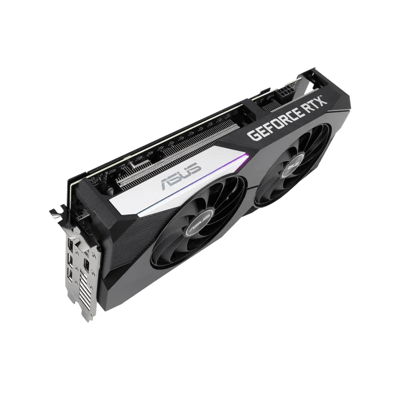 Asus Dual GeForce RTX 3060 Ti OC V2 DUAL-RTX3060TI-O8G-V2 8GB GDDR6 Graphics Card, 256bit, 1710 MHz, PCIe 4.0, 2x HDMI, 3x DisplayPort (LHR) | 90YV0G1J-M0NA00 - thumbnail 7