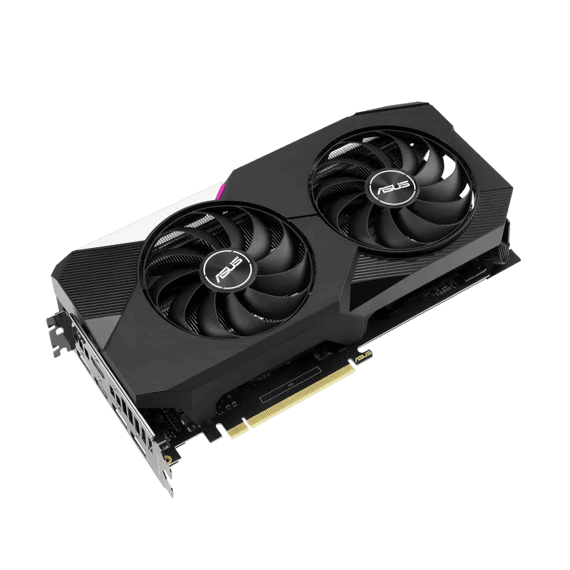 Asus Dual GeForce RTX 3060 Ti OC V2 DUAL-RTX3060TI-O8G-V2 8GB GDDR6 Graphics Card, 256bit, 1710 MHz, PCIe 4.0, 2x HDMI, 3x DisplayPort (LHR) | 90YV0G1J-M0NA00 - thumbnail 3