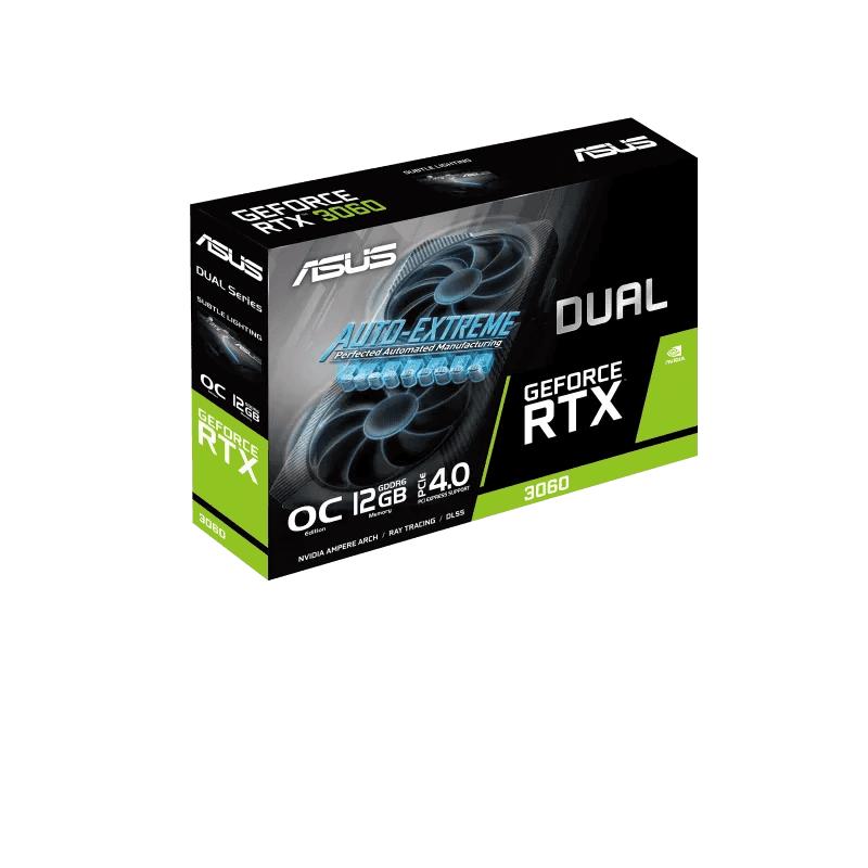 Asus ASUS Dual GeForce RTX 3060 V2 OC Edition 12GB GDDR6 Graphic card, 1875MHz, 15Gbps, 192bit, PCIe 4.0 x16, 1x HDMI 2.1, 3x DisplayPort 1.4a, 2 year Warranty | 90YV0GB2-M0NA10 - thumbnail 7