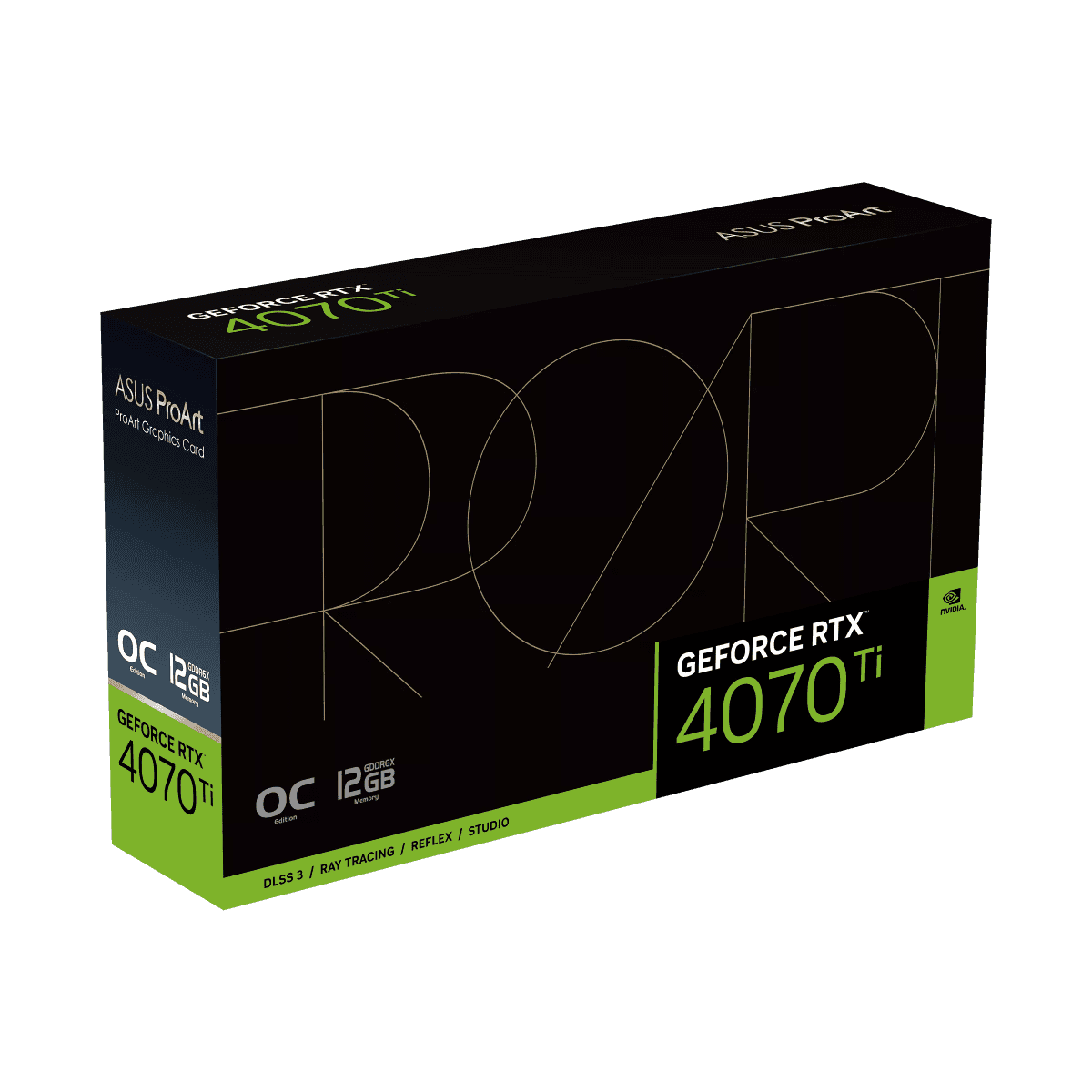 Asus ASUS ProArt GeForce RTX 4070 Ti OC Graphics Card, 12GB GDDR6X 192-bit Memory, 2730 MHz Boost Clock, 7680 CUDA Cores, 21 Gbps Memory Speed, PCI Express 4.0, HDMI / DP | 90YV0J30-M0NA00 - thumbnail 9