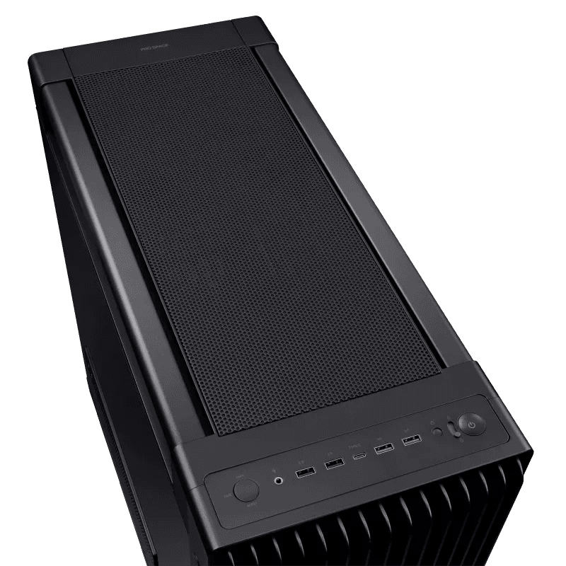 Asus ProArt PA602 Gaming E-ATX Computer Case, 2x 200mm & 1x 140mm Pre-Installed Fans, Up to 420mm Radiator & 6x Fans Support, Dual Air Deflectors, 15.5mm Open Grills, Black | 90DC00J0-B09000 thumbnail 6