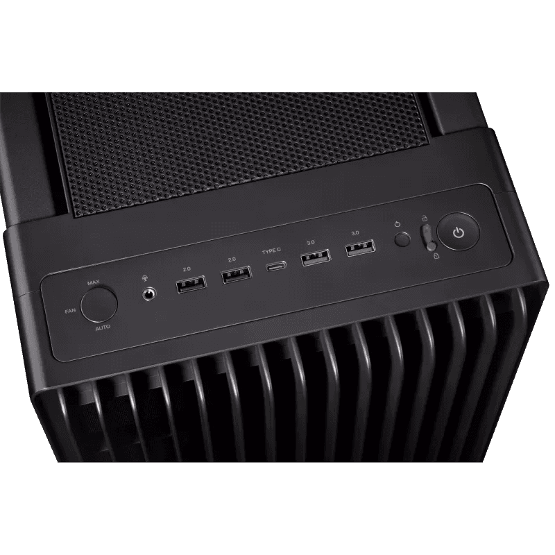 Asus ProArt PA602 Gaming E-ATX Computer Case, 2x 200mm & 1x 140mm Pre-Installed Fans, Up to 420mm Radiator & 6x Fans Support, Dual Air Deflectors, 15.5mm Open Grills, Black | 90DC00J0-B09000 thumbnail 5