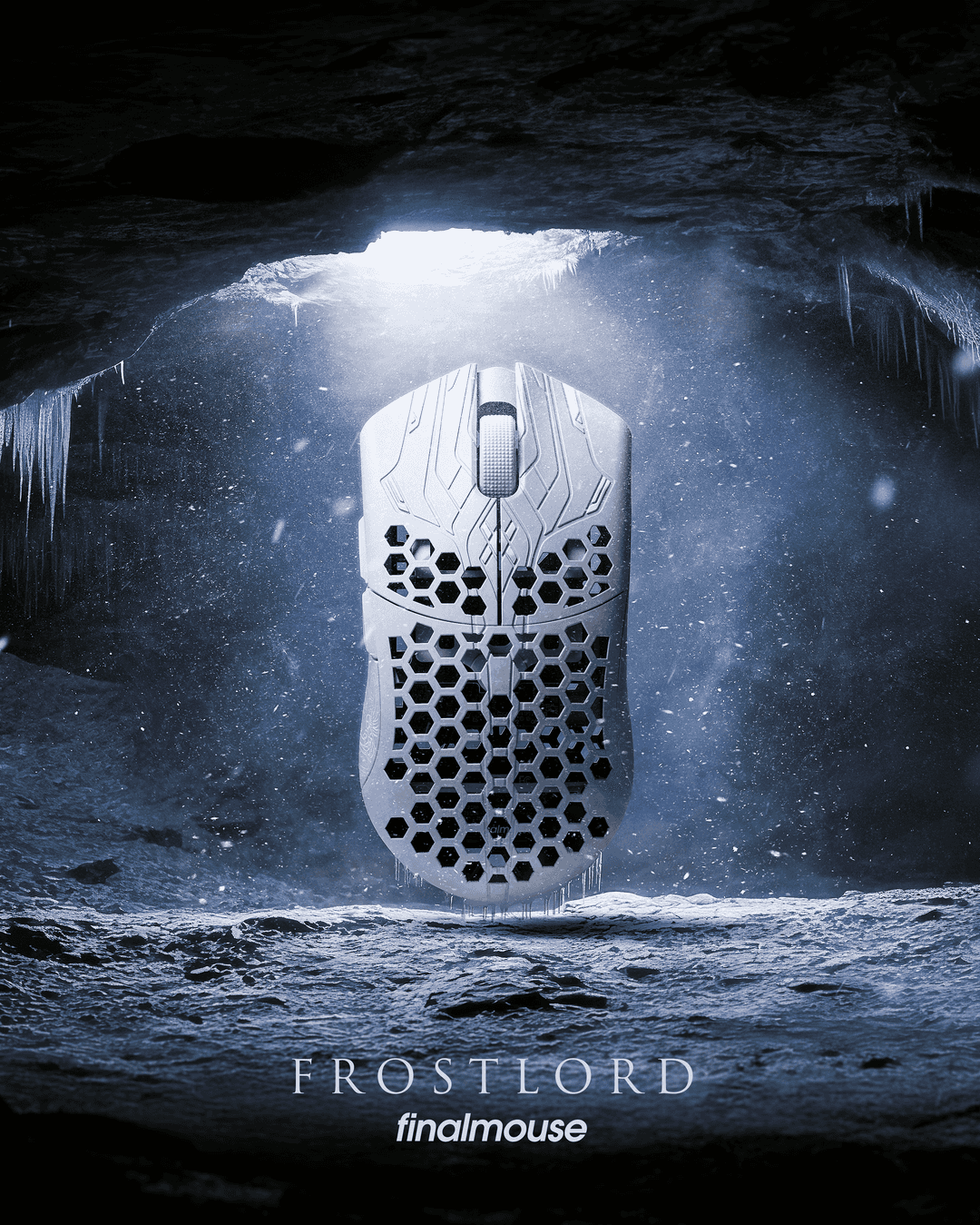 finalmouse Finalmouse UltralightX (ULX) Frostlord,33g Carbon Fiber Wireless Gaming Mouse 8000Hz Polling, PixArt Sensor, 319 s Click Latency, Huano Blueshell Switches, Large (Classic ) | M89001L-FL.5CN1030 - thumbnail 5