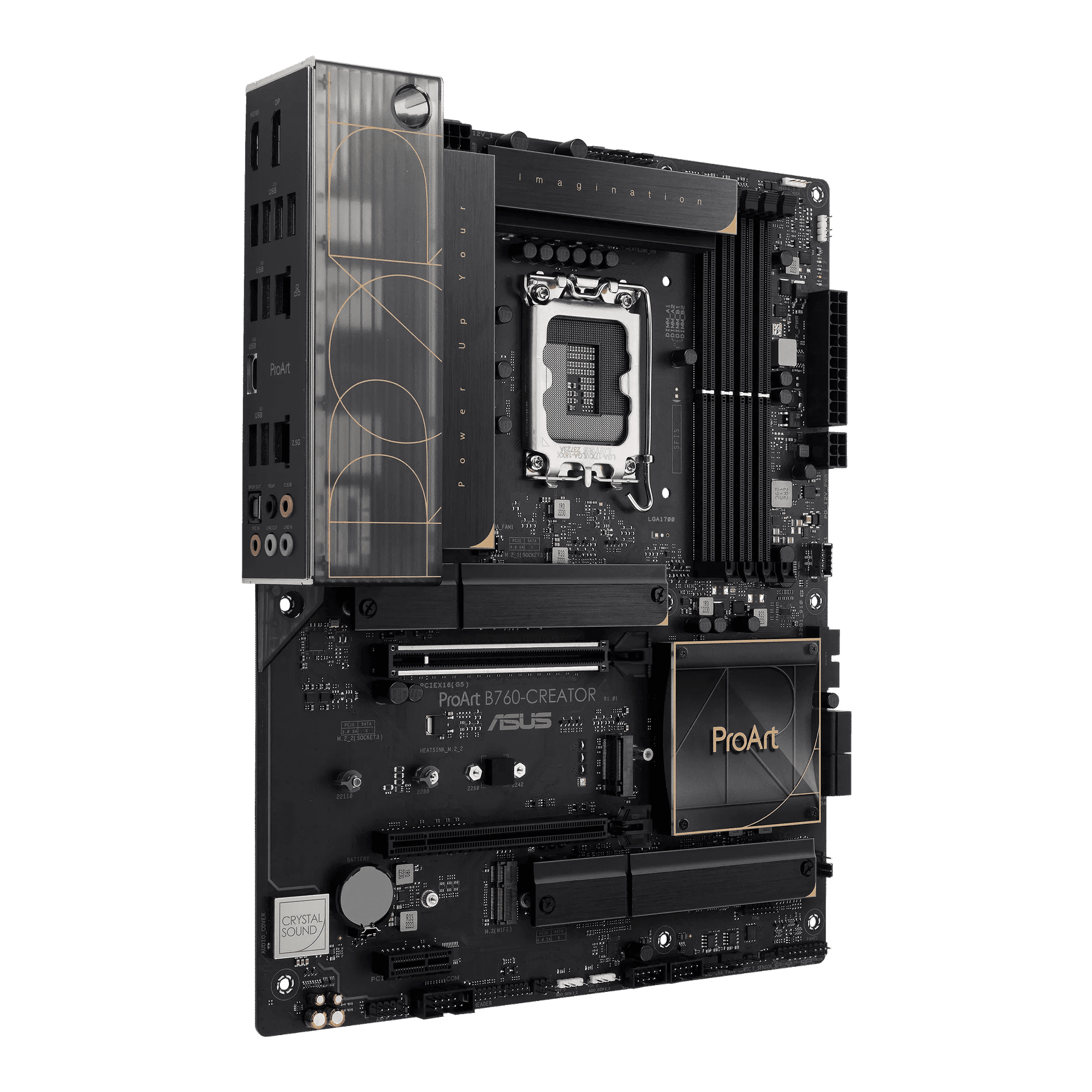Asus Asus ProArt B760-CREATOR DDR5 Motherboard, LGA1700 Socket, Intel B760 Chipset, M.2 Heatsink, PCIe 5.0, Thunderbolt 4 Header, 2.5G + 1G LAN, Max Memory 128GB 4xDIMM | 90MB1F20-M1EAY0 - thumbnail 6