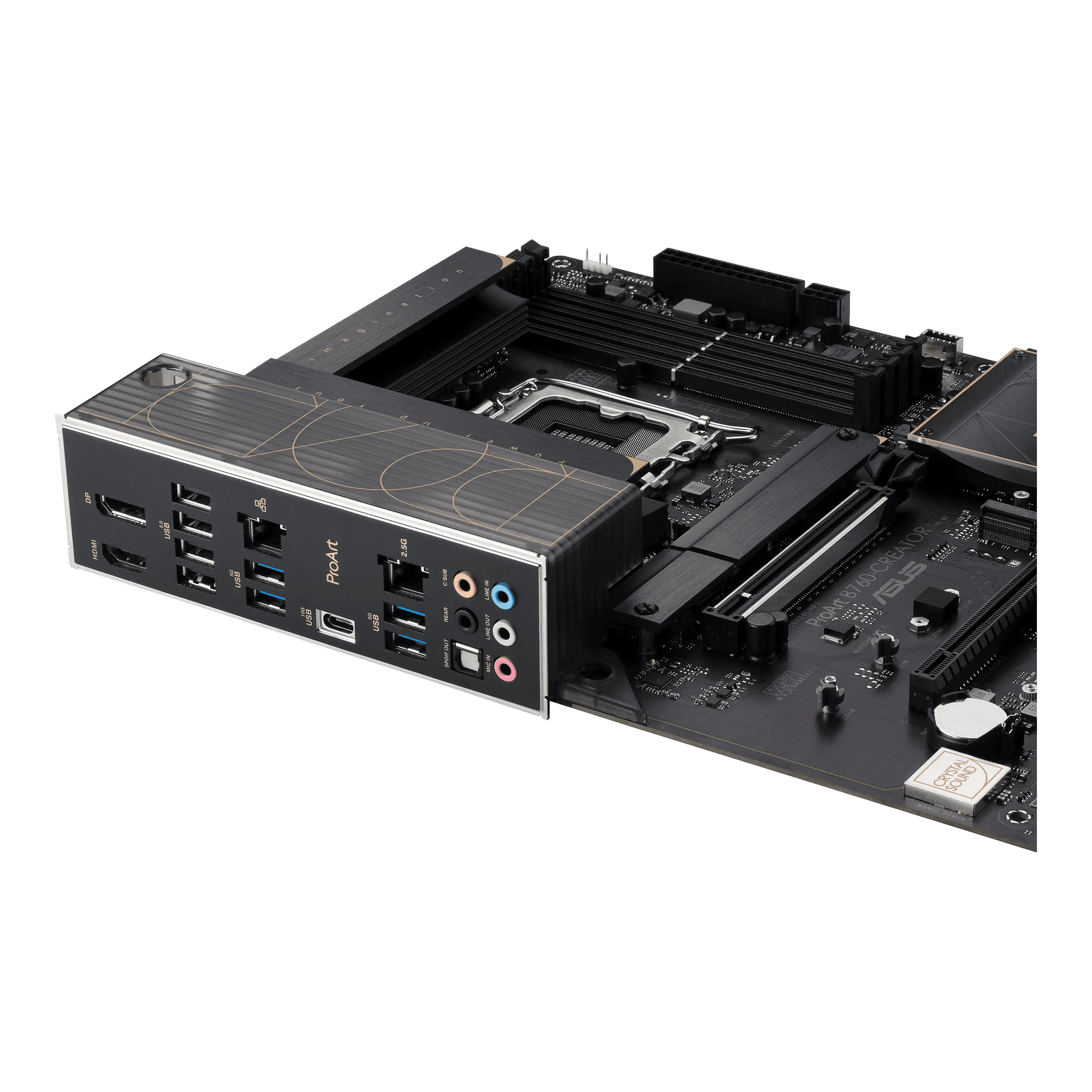 Asus ProArt B760-CREATOR DDR5 Motherboard, LGA1700 Socket, Intel B760 Chipset, M.2 Heatsink, PCIe 5.0, Thunderbolt 4 Header, 2.5G + 1G LAN, Max Memory 128GB 4xDIMM | 90MB1F20-M1EAY0 thumbnail 5