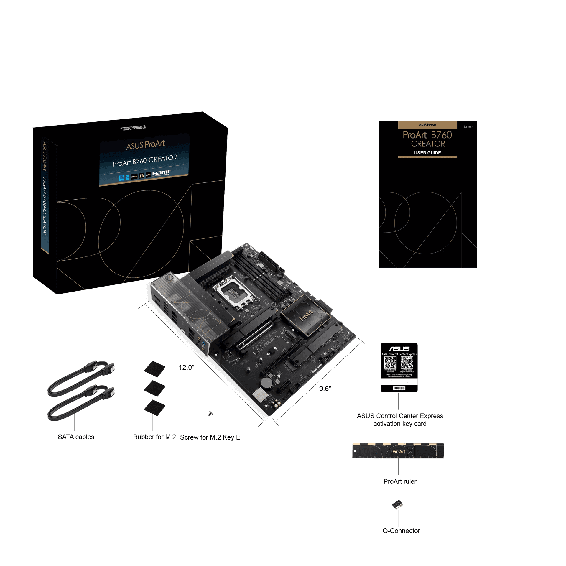 Asus Asus ProArt B760-CREATOR DDR5 Motherboard, LGA1700 Socket, Intel B760 Chipset, M.2 Heatsink, PCIe 5.0, Thunderbolt 4 Header, 2.5G + 1G LAN, Max Memory 128GB 4xDIMM | 90MB1F20-M1EAY0 - thumbnail 2