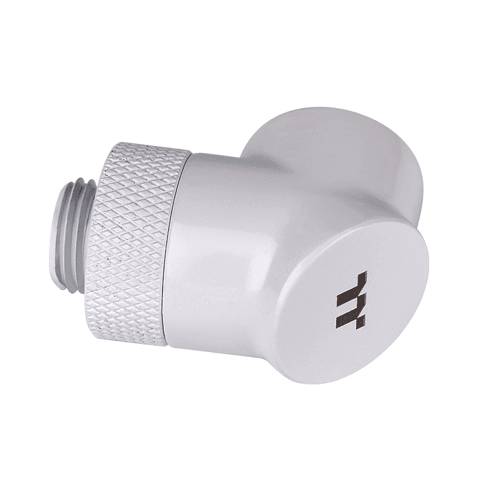 Thermaltake Pacific G1/4 90 Degree Adapter ??? White (2-Pack Fittings) CL-W052-CU00WT-A thumbnail 1