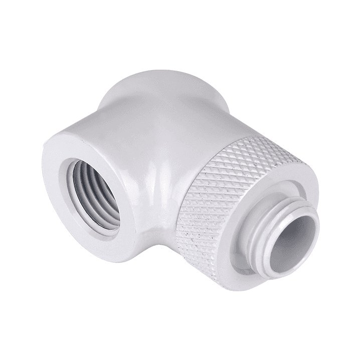 Thermaltake Pacific G1/4 90 Degree Adapter ??? White (2-Pack Fittings) CL-W052-CU00WT-A thumbnail 4