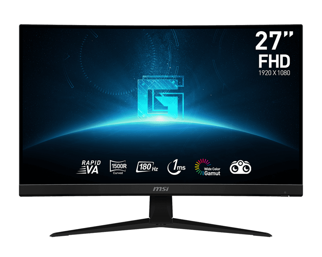 MSI MSI G27C4 E3 Curved Gaming Monitor, 27inch, VA Panel, 1920 x 1080 (FHD), 16:9, 180 Hz, 1ms Fast Response, 1500R, Frameless, Wide Color Gamut, Anti-Flicker and Less Blue Light | 9S6-3CA91T-224 - thumbnail 1