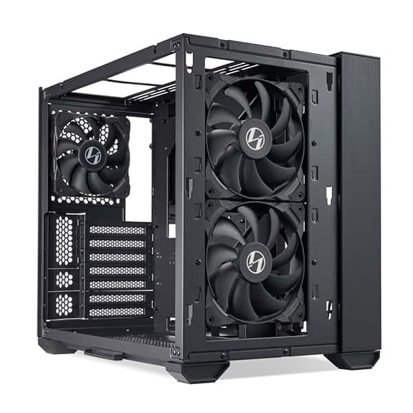 LIAN LI Lian Li O11 Air Mini ATX Mini Tower Computer Case, Tempered Glass, Radiator Support Up to 280mm, 5/7 Expansion Slots, Front 2x140mm PWM Fan, Aluminum Panel, Black | G99.O11AMX.00 - thumbnail 5
