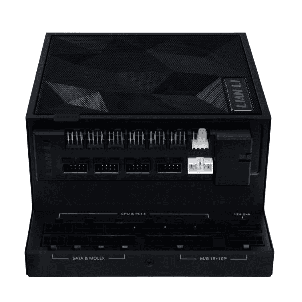 Lian Li EDGE GOLD 1200W ATX PSU Power Supply, ATX 3.1, PCIe 5.1 ready, Detachable USB hub with 4 internal USB 2.0, Removable magnetic fan dust filter, Fully modular braided-texture cables, 80 PLUS Gold efficiency, Black | G9P.EG1200G.BH00.UK thumbnail 2