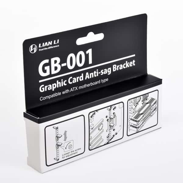 LIAN LI Lian Li Graphic Card Anti-sag Bracket, compatible with ATX and E-ATX sized motherboard, Provide extra support to graphic cards, Improves the look of your PC | GB-001 - thumbnail 1