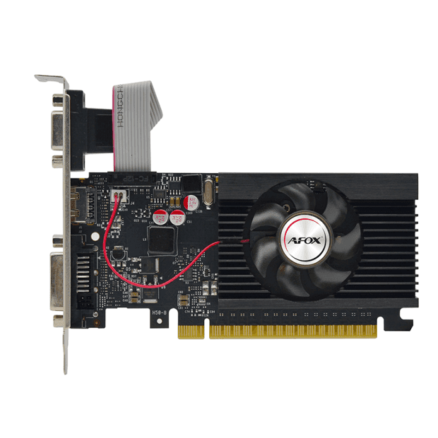AFOX AFOX GeForce GT 710 Graphics Card, 2GB DDR3 Video Memory, Low Profile Ready, Triple Output HDMI, VGA, DVI Black| AF710-2048D3L5 - thumbnail 1