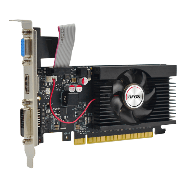 AFOX AFOX GeForce GT 710 Graphics Card, 2GB DDR3 Video Memory, Low Profile Ready, Triple Output HDMI, VGA, DVI Black| AF710-2048D3L5 - thumbnail 3