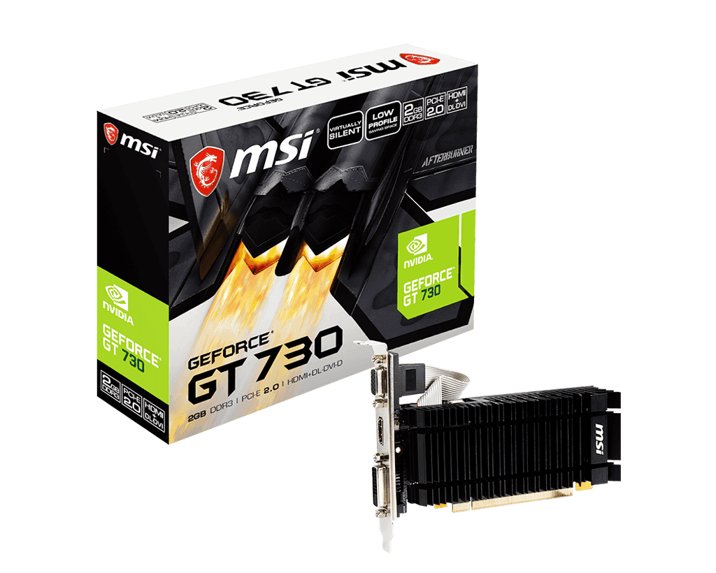 MSI MSI N730K-2GD3H/LPV1 NVIDIA GeForce GT 730 2GB Graphic card, DDR3 1600 MHz Memory, NVIDIA 3D Vision, 3x Video Outputs  - thumbnail 3