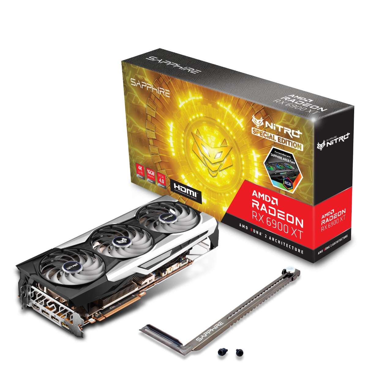 Sapphire Sapphire Radeon RX 6900 XT Nitro+ Special Edition - Radeon RX 6900 XT, 16GB GDDR6, 256Bit, PCI-Express 4.0, DirectX 12, OpenGL 4.6, 1x HDMI, 3x DisplayPort, Gaming Graphics Card | 11308-03-20G - thumbnail 4