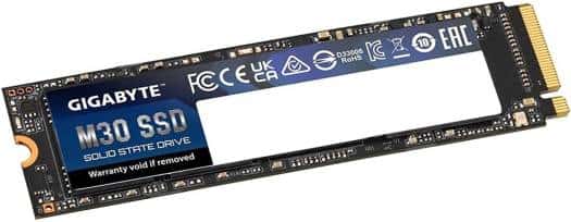 Gigabyte Gigabyte M30 1TB NVMe M.2 Internal Solid State Drive, PCIe Gen3.0 x4 M.2 2280 Interface, Sequential Read Speed Upto 3500Mb/s, Write Speed Upto 3500Mb/s, 3D TLC NAND, DDR3L DRAM Cache | GP-GM301TB-G - thumbnail 2