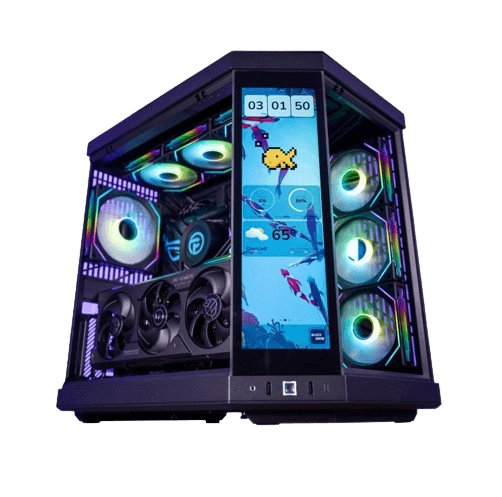 Nanotech Nanotech Y70 SUPER Gaming PC, Ryzen 7 7800x3D, RTX 4080 SUPER 16GB, 32GB 6000MHz DDR5 RAM, 2TB NVME SSD, AIO 3 FAN RGB LIQUID COOLER, 12.6 inch display modular, Wi-Fi + BT, Windows 11 pro + 1 Year Warranty - thumbnail 2