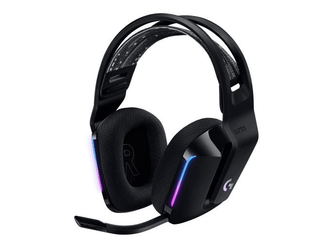 Logitech G733 LIGHTSPEED Wireless Gaming Headset with LIGHTSYNC RGB, 29+ Hours of Battery Life, PRO-G 40 mm Drive, Cardioid Microphone, Suspension Straps, Black | 981-000864 thumbnail 3