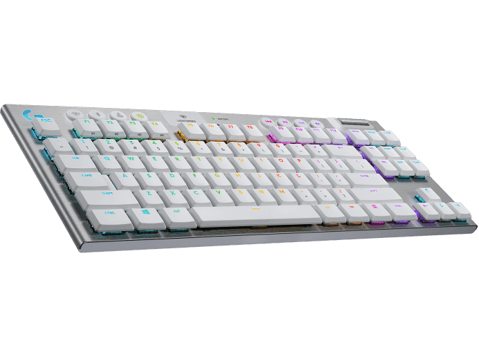 Logitech G915 TKL Tenkeyless LIGHTSPEED Wireless RGB Keyboard,White English International (QWERTY) Tactile, Low-profile Mechanical Switches, 40 hours Battery-life, Thin Design  | 920-009664 thumbnail 3