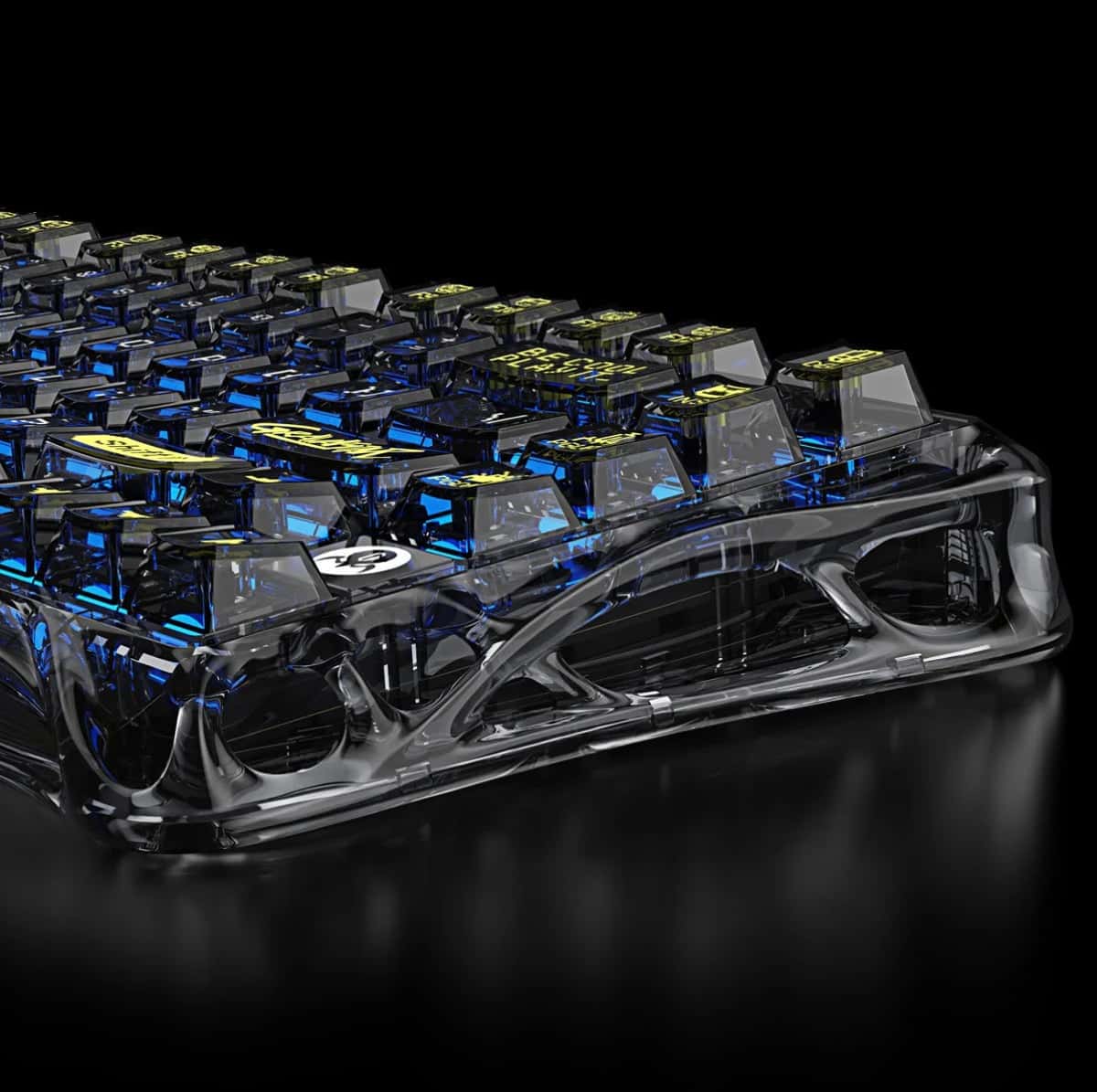 Gravastar GravaStar Mercury K1 Lite Mechanical Gaming Keyboard, 75% Gasket Hot Swappable Custom Keyboard, Pre-lubed Linear Switches Mechanical Keyboard, RGB Backlit Wireless Keyboard - Transparent Black | GS K1 LITE_XTAL_BLK - thumbnail 11